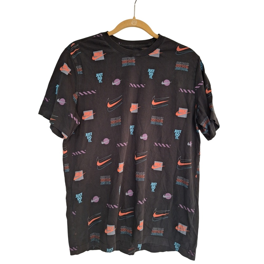 Nike Mens shirt Black‎ logo print size L